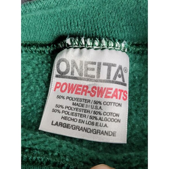 Vintage 90s Crewneck Sweatshirt Women Sz L Merry Christmas Indiana Festive Work - Picture 5 of 6